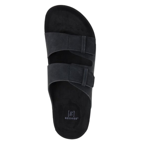 George Men’s Hip Strap Sandals Size 11M Black - Picture 2 of 6